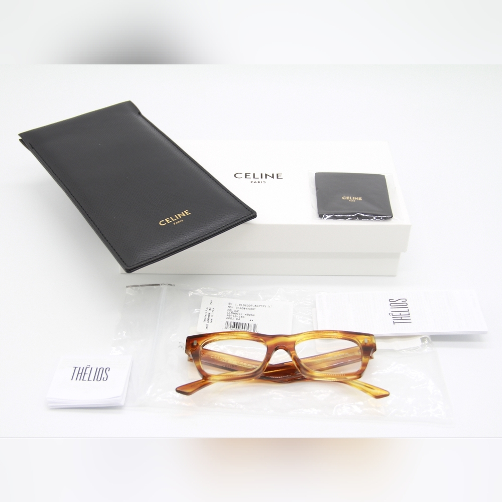 NEW CELINE CL50011I 056 SQUARE BROWN EYEWEAR CELINE CL 50011I - Picture 10 of 10